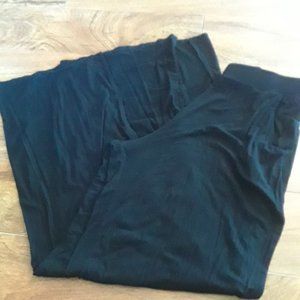 Stretchy Comfy Black Slit Pants-Size L